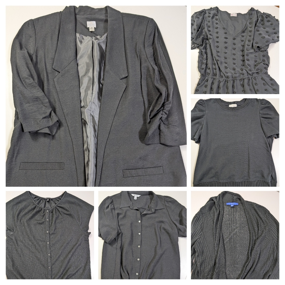 BULK Lot, Black Tops, Great used Condition!! 3 XL, 8 Large.